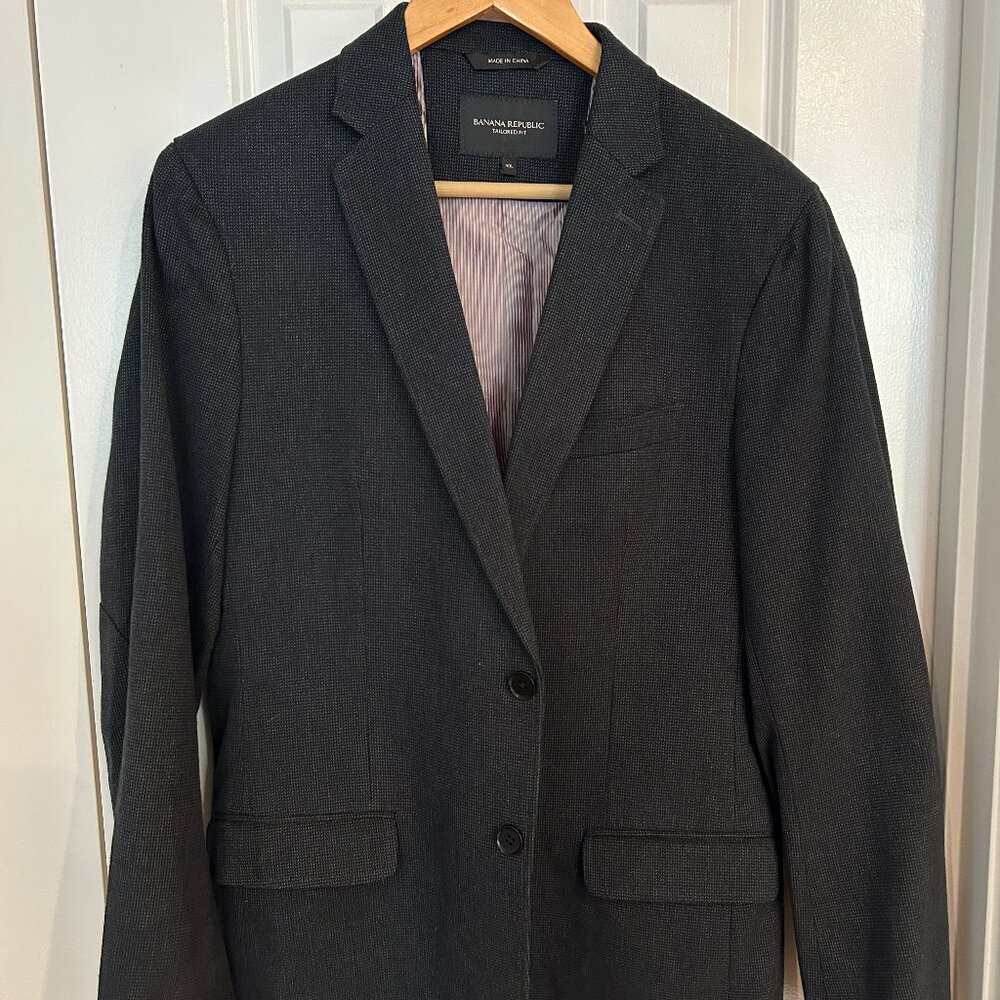 Banana Republic Tailored Slim Fit Charcoal Blazer
